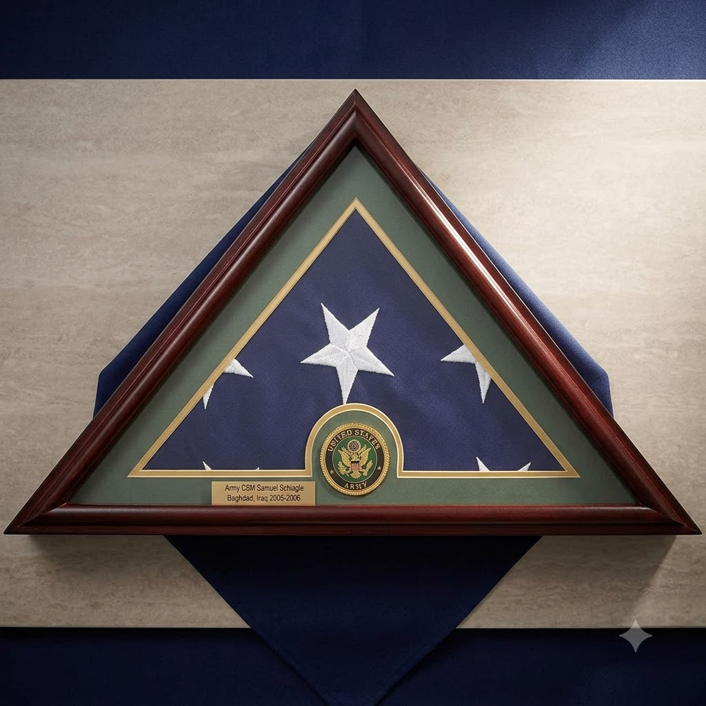 Flags connections 5x9 Burial/Funeral/Veteran Flag Elegant Display Case