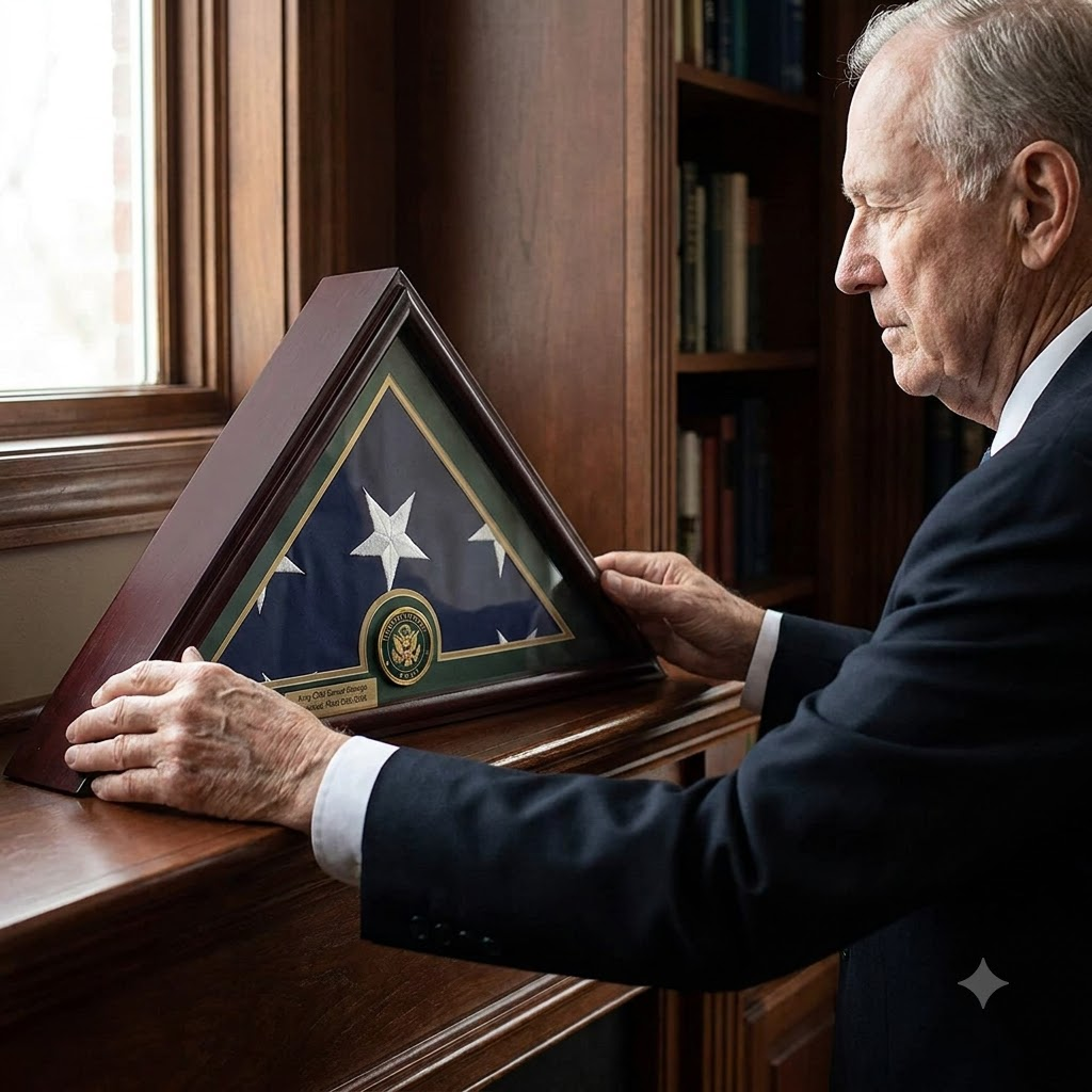 Flags connections 5x9 Burial/Funeral/Veteran Flag Elegant Display Case